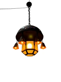 Vienna Secession Art Nouveau Chandelier Austria, 1900s